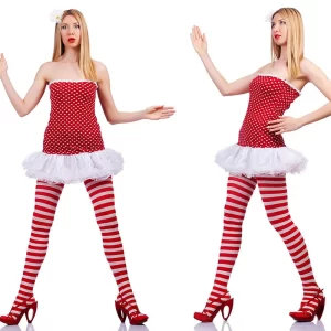 Women Christmas Striped Tights in pakistan