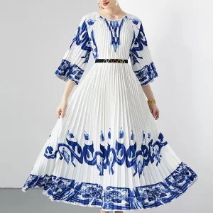 New Summer Pleated Long Dresses in pakistan