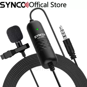 SYNCO Lav-S6E Professional Lavalier Microphone Clip-on Omnidirectional Condenser Lapel Mic