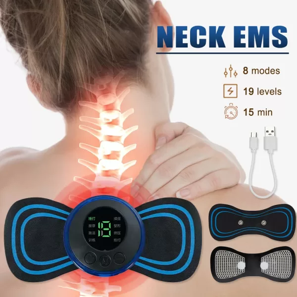 Mini Cervical Back Muscle Pain Relief Patch Stimulator Massageador