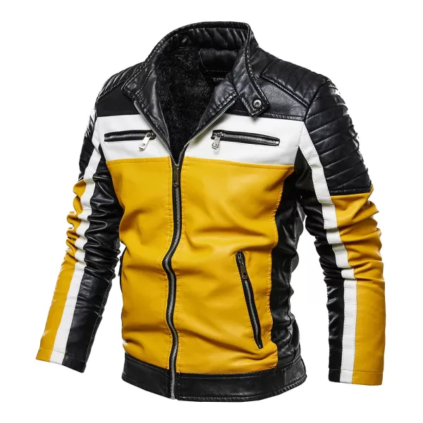 Winter High Quality Men's Motorcycle Leather Jacket