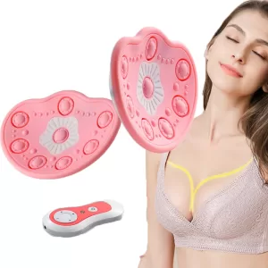 Electric Breast Massager Wireless Remote Vibration Hot Compress