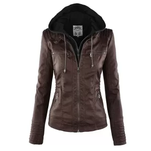 Leather Jacket Women 2023 Basic Jacket Coat Female Winter Motorcycle Jacket