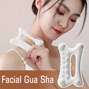 Facial Gua Sha Massage Board Ceramics Reduce Fat Static Free Portable Full Body Scraping Plate for Women Adults