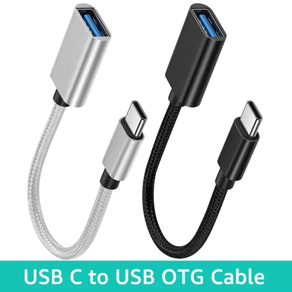 Type C Cable Adapter USB to Type C Adapter Connector for Xiaomi Samsung S20 Huawei OTG Data Cable Converter