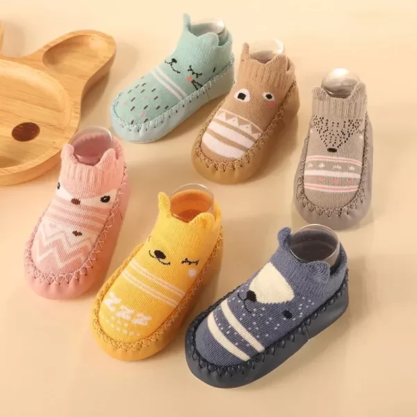 New Born Baby Socks with Rubber Soles - Image 2