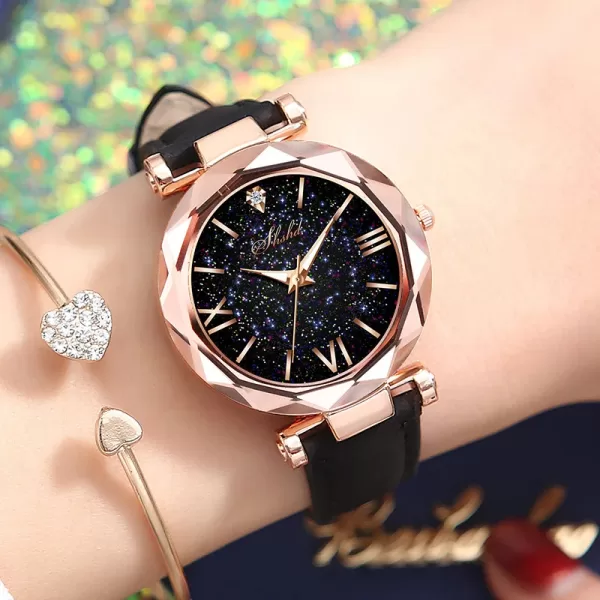 Women Watch Rhinestone Romantic Starry Sky WristWatch Fashion - Image 3