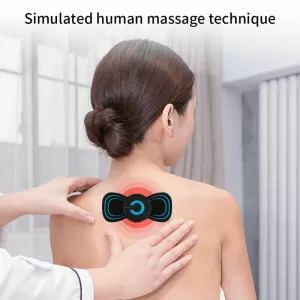 Close-up image of shiatsu massage nodes on a neck and shoulder massager.