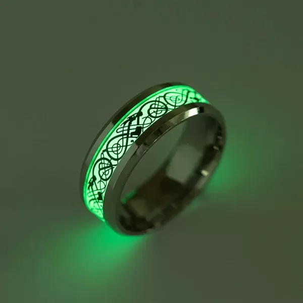 Stainless Steel Luminous Finger Rings For Couples Glow In Dark Valentine'S Day Gift Love Band Ring Jewelry Free Shipping Anillo - Image 4