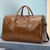 Sleek Pure Leather Duffel Bag for Men and Women