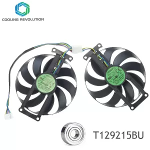 A black, 88mm diameter graphics card cooling fan with a 6-pin power connector.