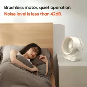 A 4000mAh Wireless Electric Fan mounted on a ceiling, circulating cool air throughout a room.