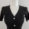 Summer Midi Dress Knitted Black Bodycon Korea Style Dresses 2024 - Image 6
