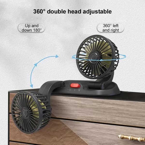 This Dual Head Car Fan is a must-have car accessory for drivers and passengers alike. Keep your cool and enjoy a more comfortable ride!