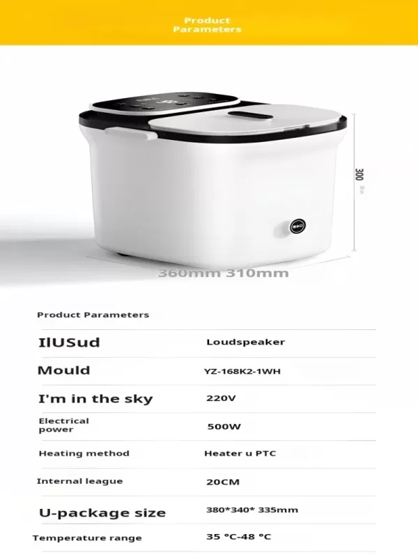 Close-up view of the massaging nodes inside the electric footbath