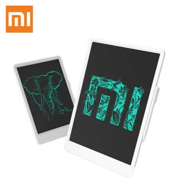 A busy professional using the Mi LCD Writing Tablet to take notes during a meeting, highlighting the reusability and convenience for everyday tasks.