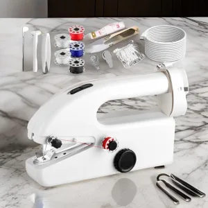 Handheld Portable Sewing Machine on a table