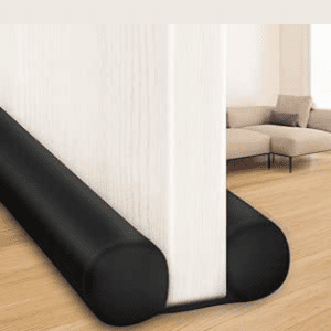 Stylish Black Door Draft Guard for Modern Homes