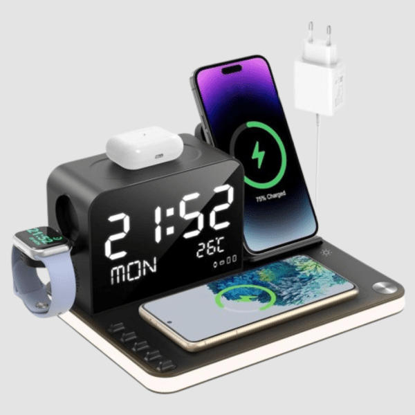 Integrated Home Base Charging Station for Gadgets