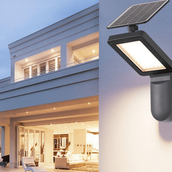 Solar Wall Light with Automatic Dusk-to-Dawn Sensor for Eco-Friendly Lighting.