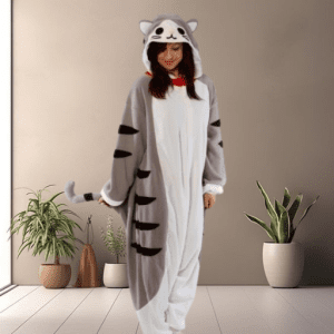 Adult Cat Kigurumi Onesie in Black