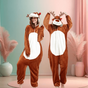 Adorable Deer Kigurumi Onesie for Adults and Kids