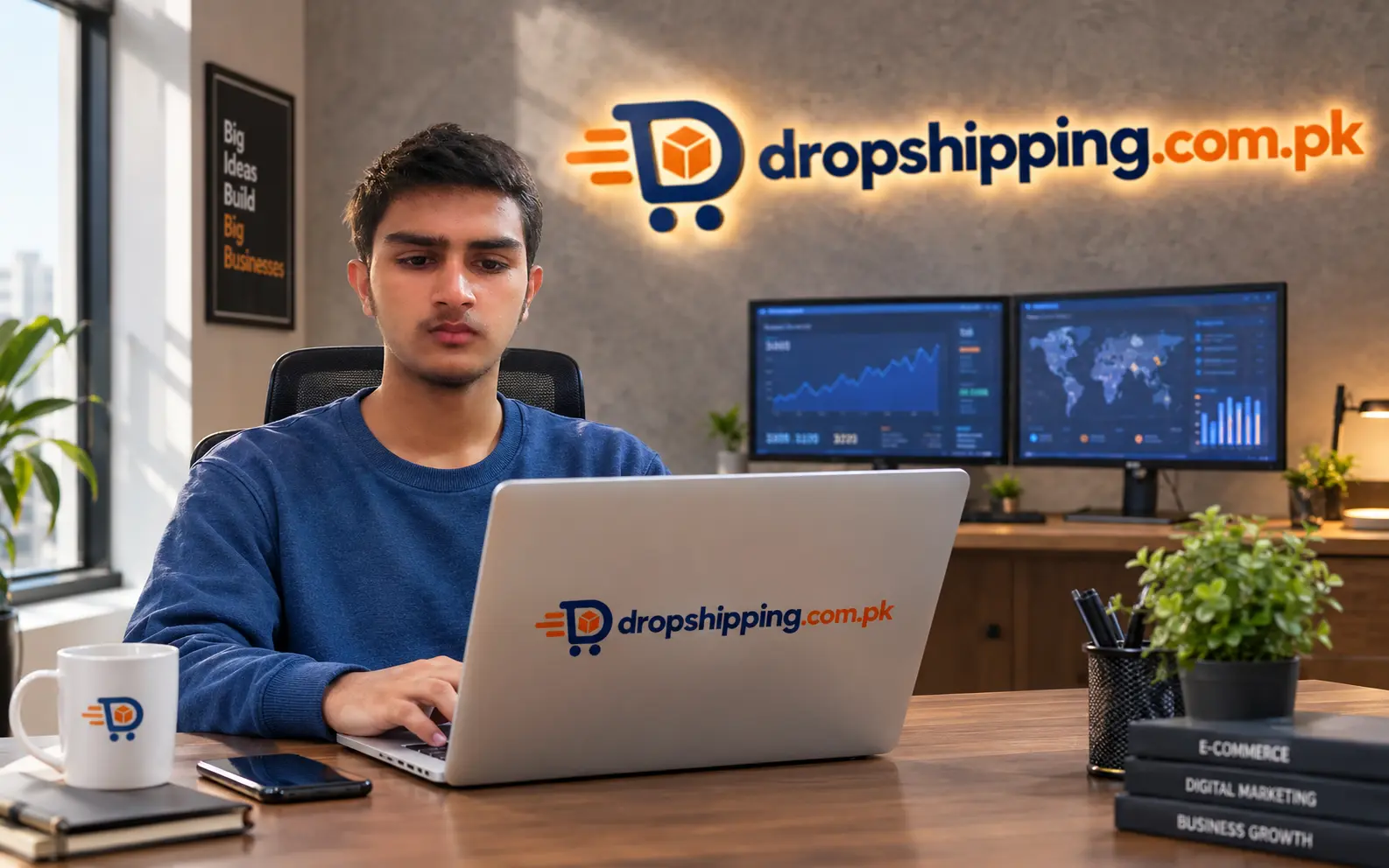 DropShipping.com.pk customer support workspace helping customers with online orders in Pakistan