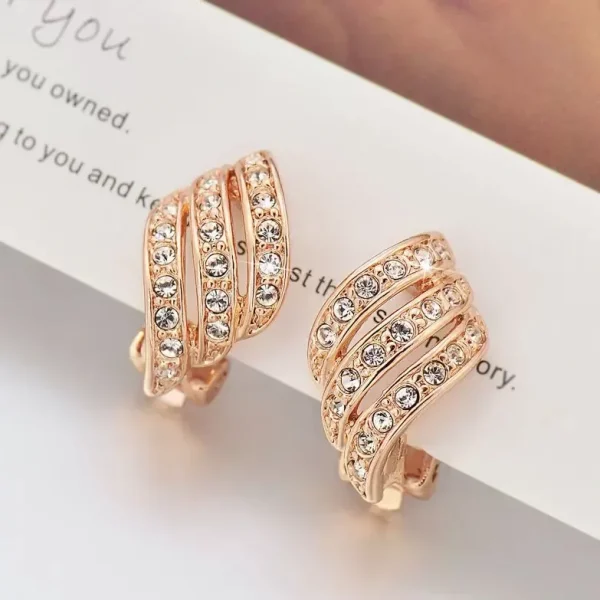 Hole Women’s Simple Elegant Style Ear cuff Bridal Wedding Party Earrings Jewelry