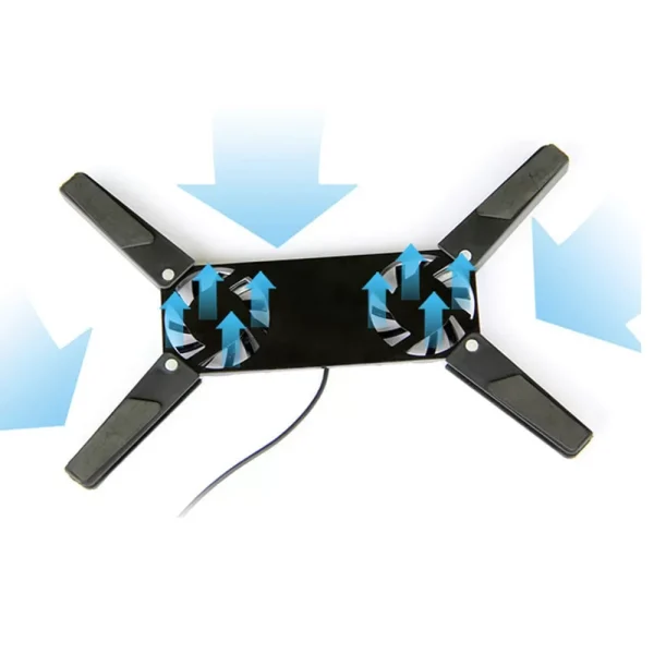 USB Laptop Cooling 2 Fan Cooler Pad Stand Laptop