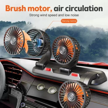 Beat the Heat Anywhere: 360° Head Car Fan for Ultimate Cooling