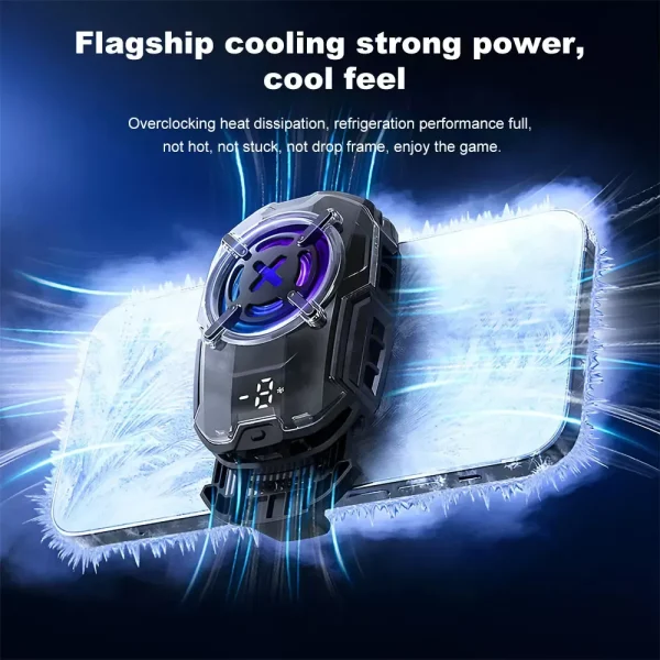 DL16 Universal Mobile Phone Cooler With LED Display Screen Air Cooler For Gaming
