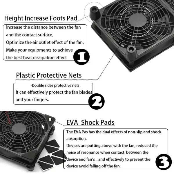 Sleeve Cooler & Protective Net Desktop Cooling Fan
