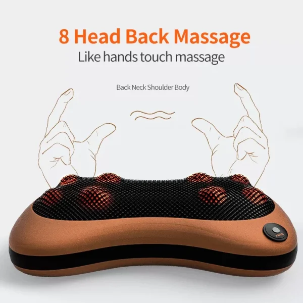 Heating Kneading Infrared Therapy Pillow Shiatsu Neck Massager For bod