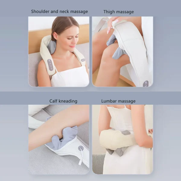 Kneading Neck Massager with Heat Electric Deep Tissue Kneading