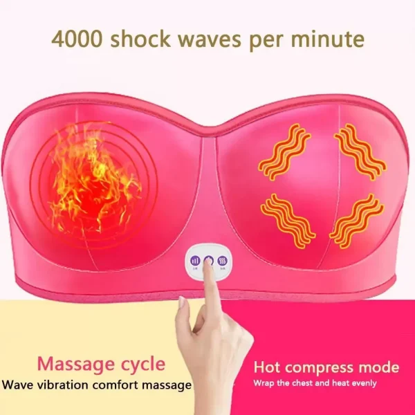 Heating Vibration Chest Massager Breast Enhancement Instrument Promote Big Breast Lifting Firming