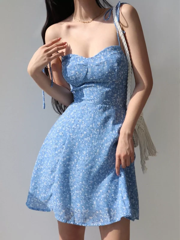 The Perfect Vintage Spaghetti Strap Korean Dresses for Girls