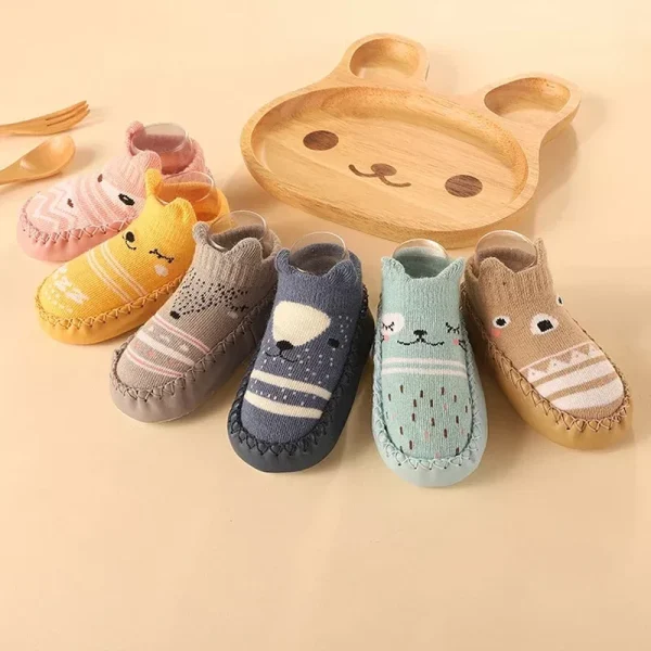 New Born Baby Socks with Rubber Soles