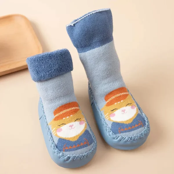 Cotton Baby Girl Sock Rubber Sole