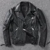 Vintage Brown Motorcycle Leather Jacket Men in pakistan - Image 4