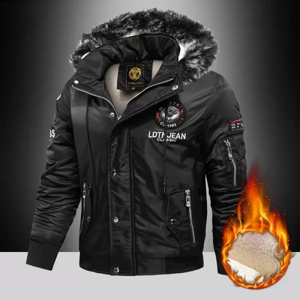 Brand Keep Warm Winter Men’s Black Red Padded Oversized Jacket in pakisan