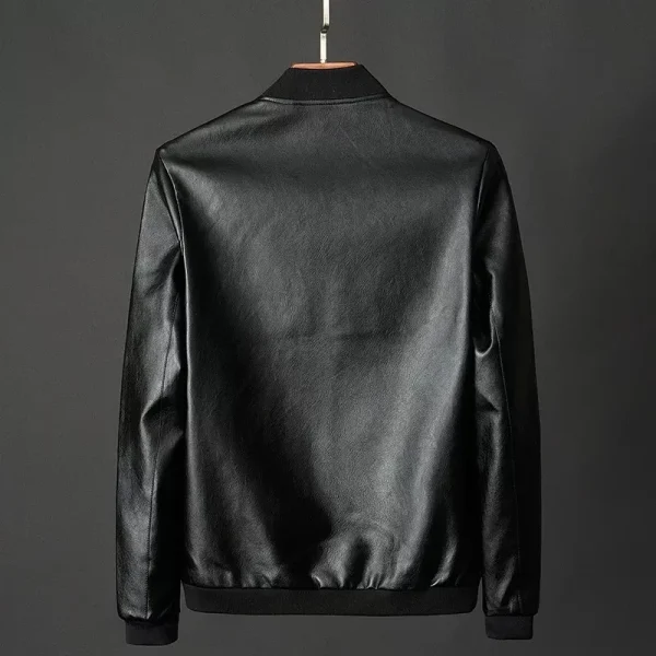 Men New Leather Jacket Motorcycle Jacket Men Black Biker PU Baseball Jacket Plus Fashion Causal