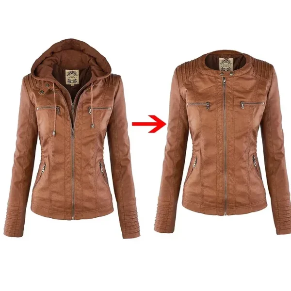 Leather Jacket Women 2023 Basic Jacket Coat Female Winter Motorcycle Jacket