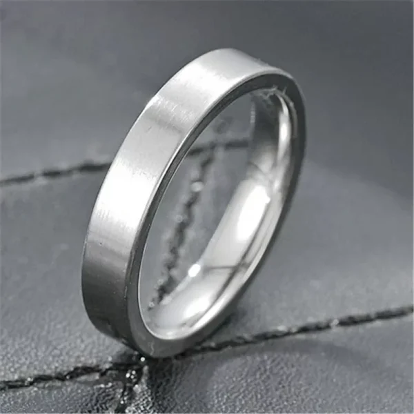 Women Ring Simple Stainless Steel Couple Jewelry