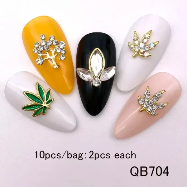 Nail art decorations shiny glass nail art accessories