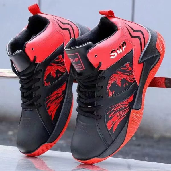 New Anti-Slip Men’s Sneaker High Top Men’s Basketball Shoes Luxury Comfortable Running Shoes Fashionable Versatile Casual Shoes