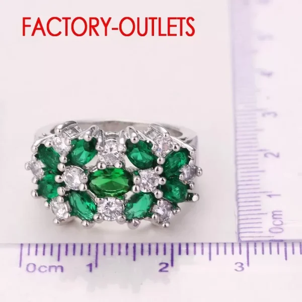 Needle Bridal Ring Fashion Jewelry Cubic Zirconia Prong Setting Best Gift For Women Girls Engagement Anniversa