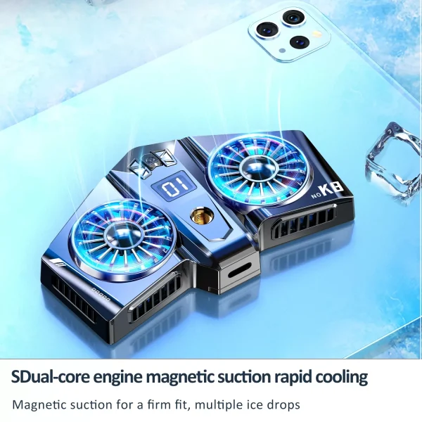 Magnetic Semiconductor ipad Dual Cooling Fan