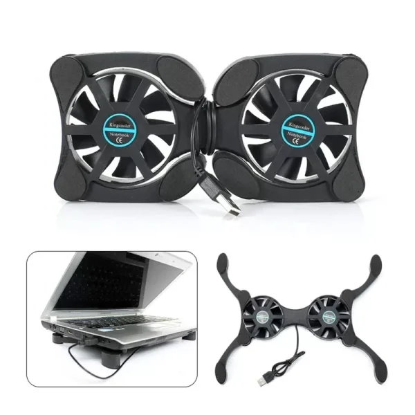 Laptop Cooler Fan Portable Notebook Cooling Base USB