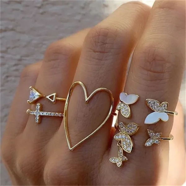 women 10pcs Rings Set price in Pakistan