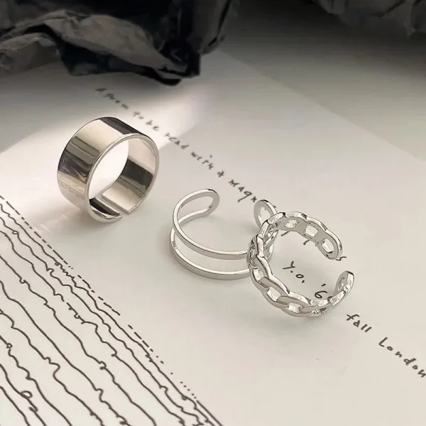 Personalize Your Style with the 3pcs/set Resizable Rings – The Perfect Anniversary or Birthday Gift!